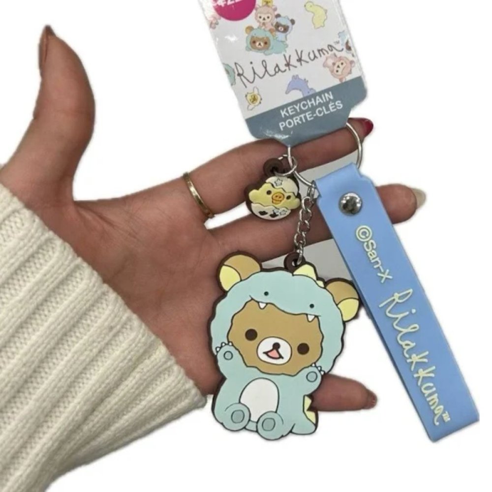 Rilakkuma Dinosaur Costume Keychain